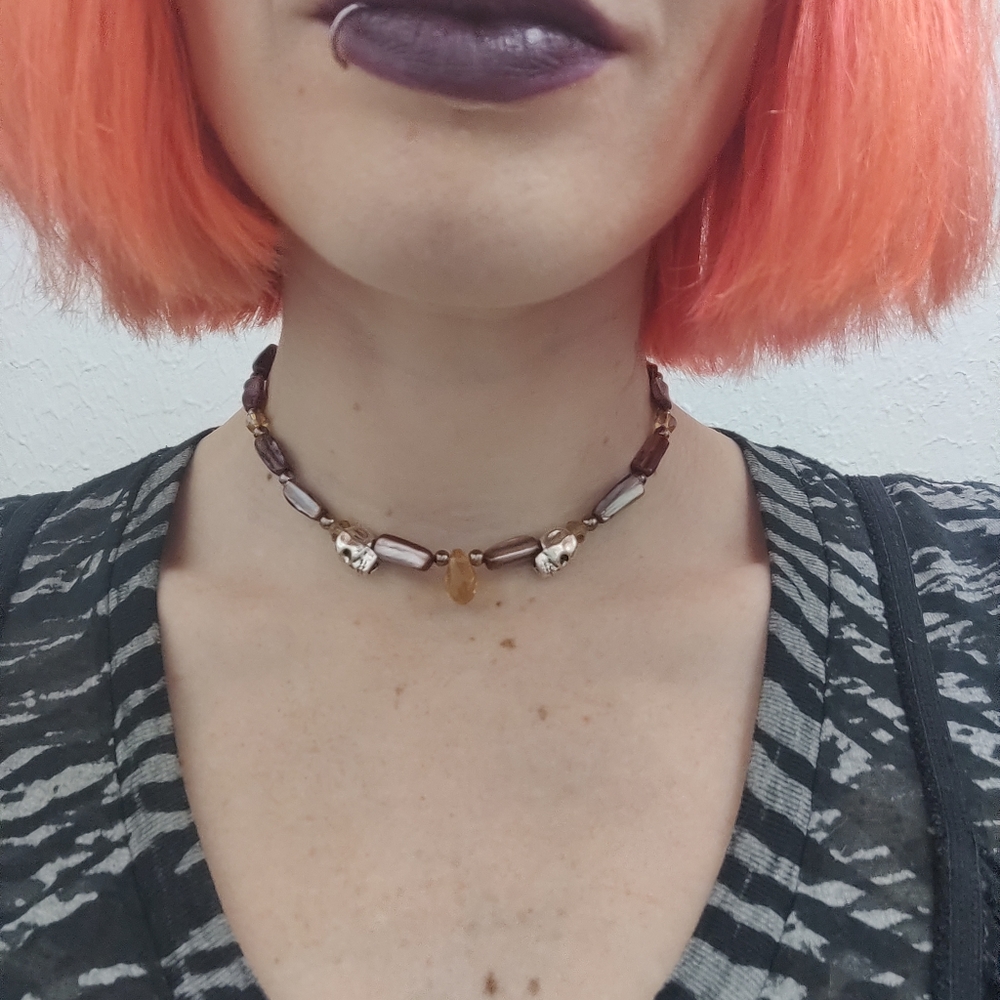 A Drop Like Amber Choker